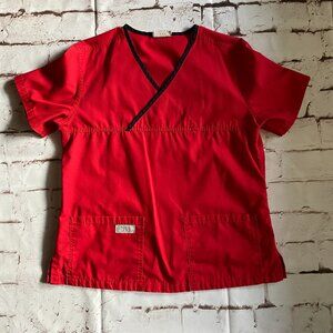Women's Scrub Top - Urbane - Red – Medium